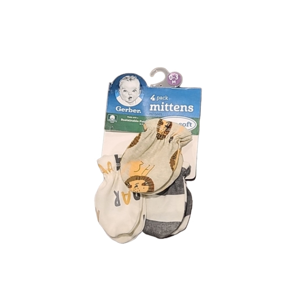 ⭐️ Gerber 3 pack Mittens 0-3M [ Read Details ]
